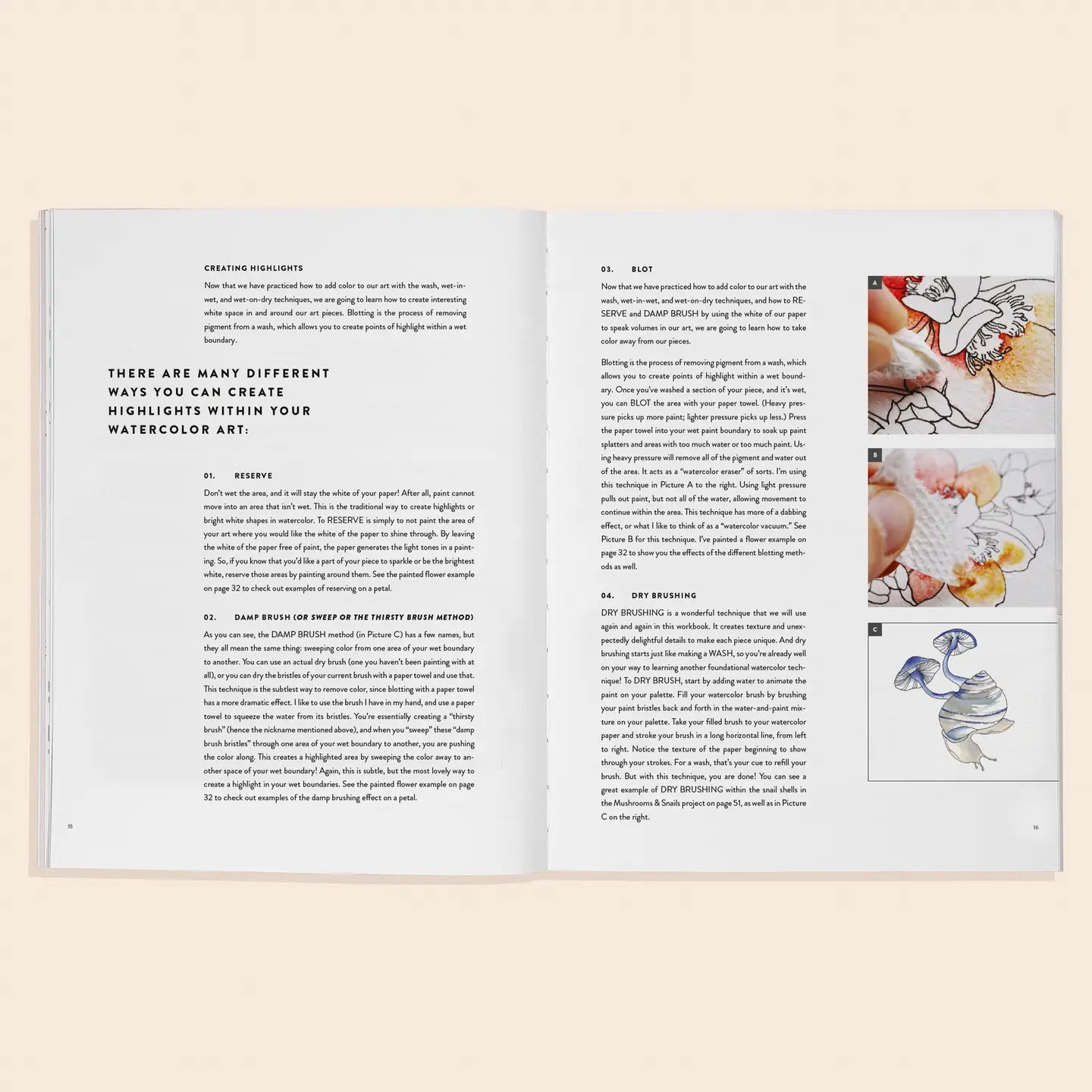 Watercolor Workbook: Flowers, Feathers, & Animal Friends