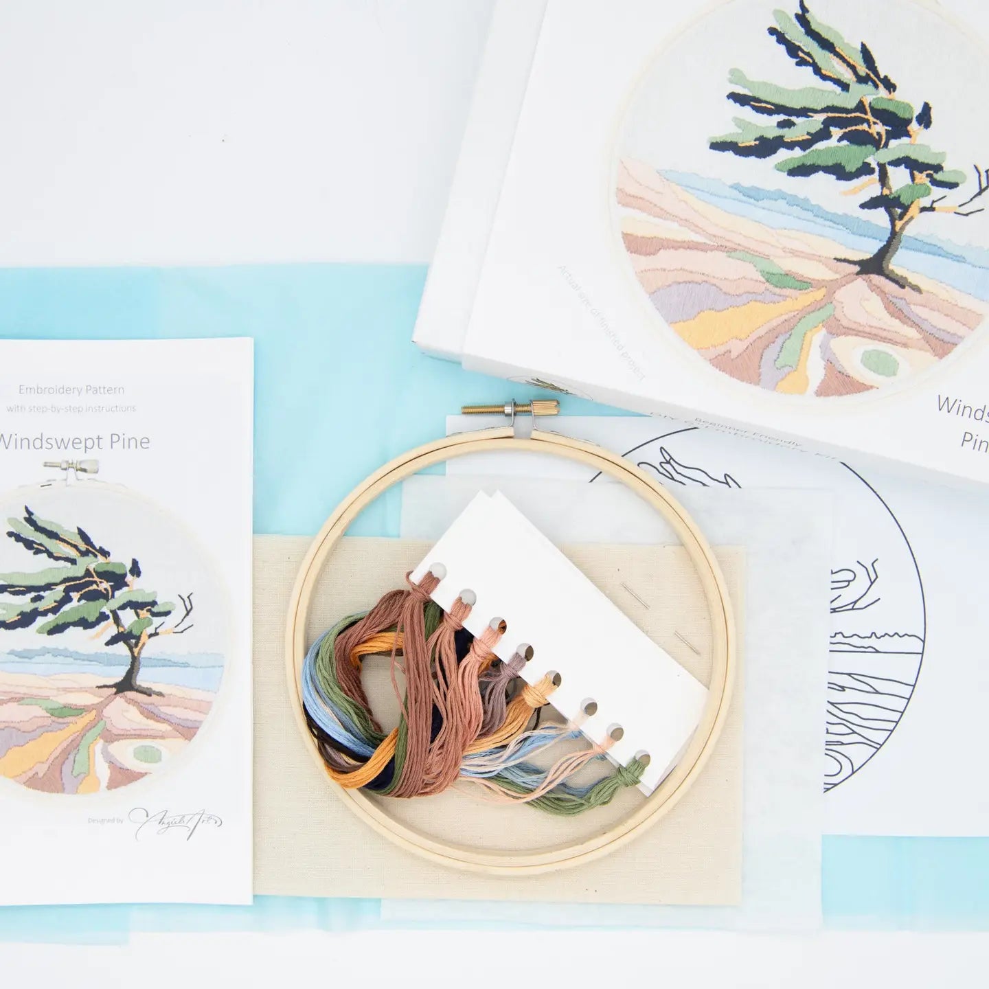 Windswept Pine Diy Embroidery Kit