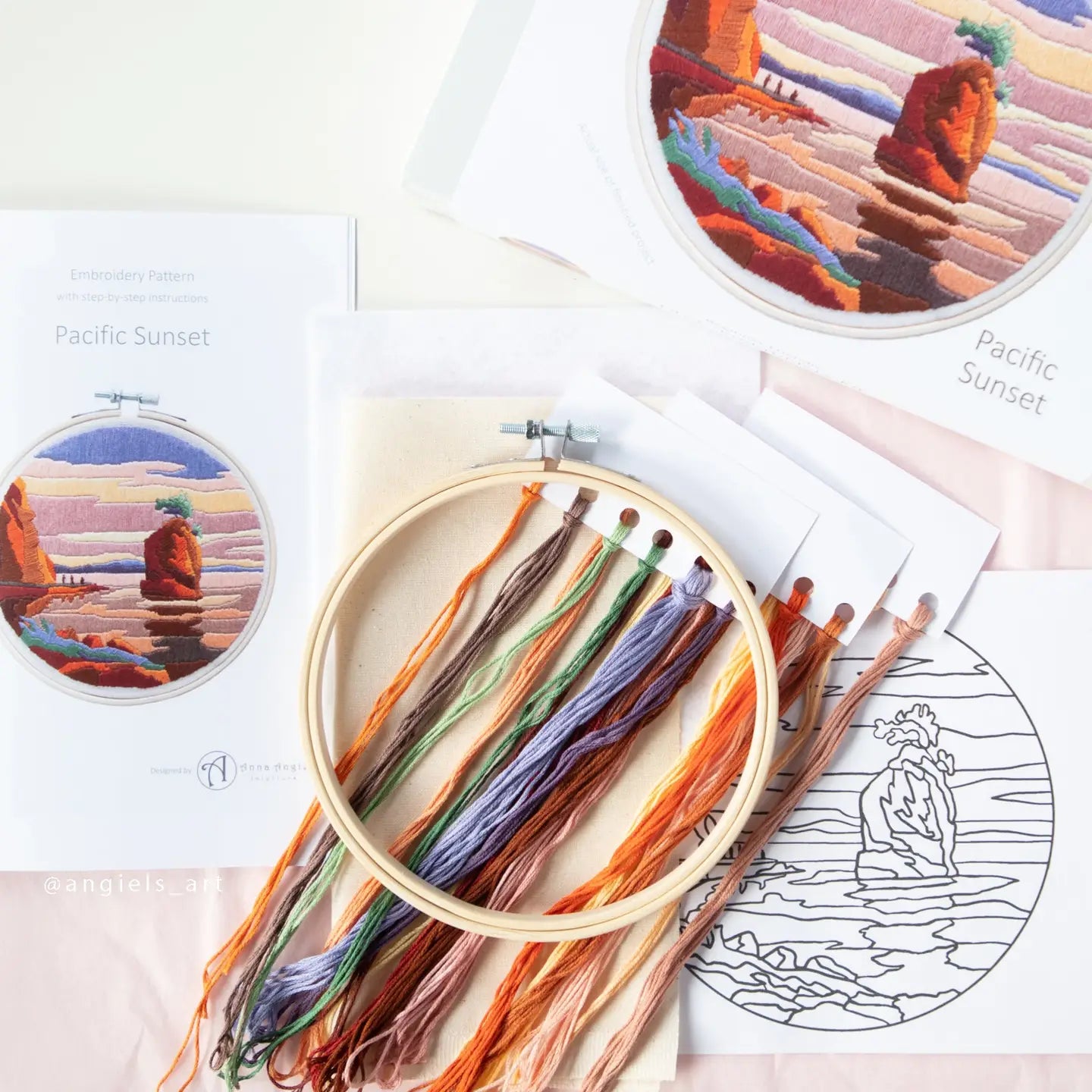 Pacific Sunset Diy Embroidery Kit
