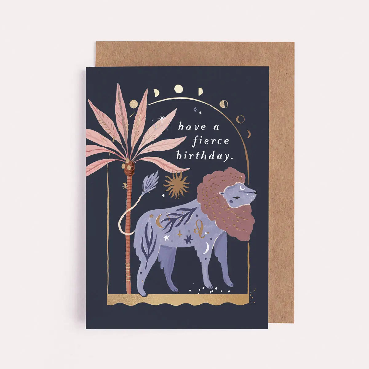 Lion Zodiac Birthday Card