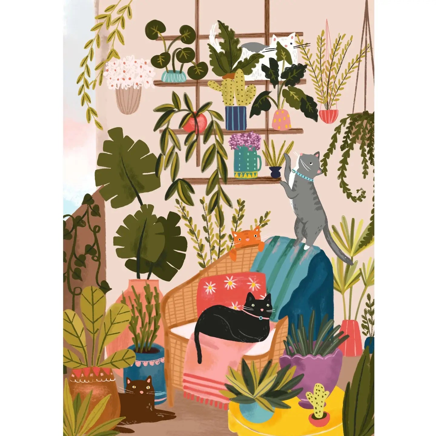 Balcony Cats 1000 Piece Puzzle